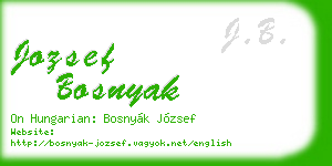 jozsef bosnyak business card